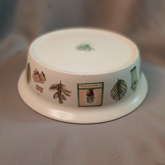 Pfaltzgraff 9" Round Vegetable Bowl Naturewood Stoneware Vintage 1997 Garden - Picture 5 of 8